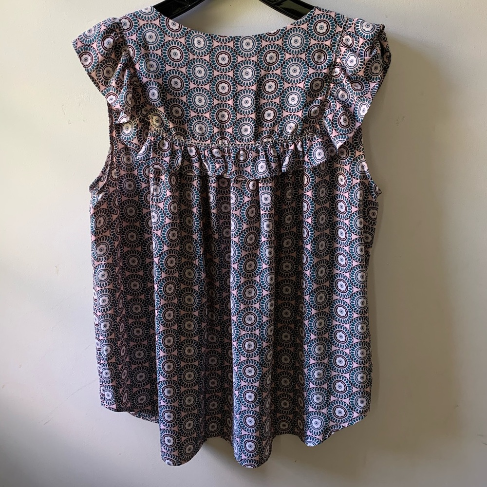 Sleeveless Loft Patterned Blouse - image 2